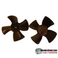 Fan Blade 4" Diameter - SKU:FB-0400-4-R-P-CW-Q1-Sold in Quantity of 1